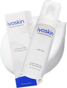 Tónico Facial en Espuma de Arroz IVOSKIN con BHA/AHA/PHA, Estilo Seul, Natural y de Lujo, Reduce Poros, Aclara, Antienvejecimiento, Hidratante y Calmante - Product Image 2