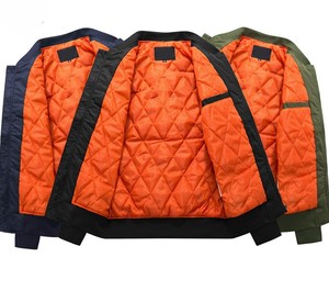 Blouson bomber vert olive pour homme, décontracté, coupe-vent, col montant, fermeture éclair, en polyester, pour l'automne - Product Image 6