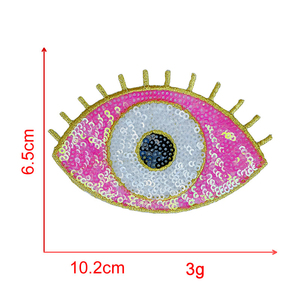 Parche de Ojos Malvados con Lentejuelas de Colores y Aplique de PVC Termoadhesivo de Fieltro para Proyectos DIY Ecológicos - Product Image 2