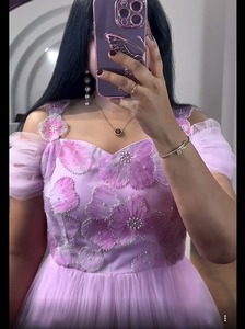 AARYA 2026 Nuevo Vestido Casual de Verano con Estampado de Moda, Manga Corta, Largo a la Rodilla, Holgado, Estilo Occidental, para Mujer, Tallas Grandes, Cuello Redondo, de Organza y Malla - Product Image 4