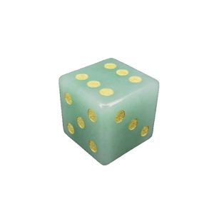 Stone Green aventurine D6 <b>Dice</b> Cube Natural Gemstone Crystal Stone D6 <b>Dice</b> Engraved Stone Custom <b>Dice</b> <b>Sets</b> - Product Image 4