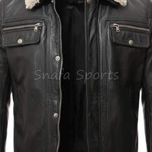 Vestes en cuir pour hommes de haute qualité OEM, prix de gros, nouvelle arrivée 2026, veste en cuir véritable pour hommes - Product Image 3