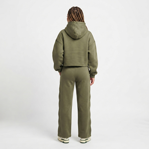 Sweat à capuche uni pour homme, coupe courte, 500 g/m², avec cordon de serrage, pantalon de survêtement, pyjama, hiver, coupe ample, polyester/coton molletonné - Product Image 3
