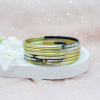 Ensemble 3 beaux bracelets en corne de buffle naturelle épaisse Bracelet poli Style animal corne bijoux Bracelet Bracelets artisanat naturel