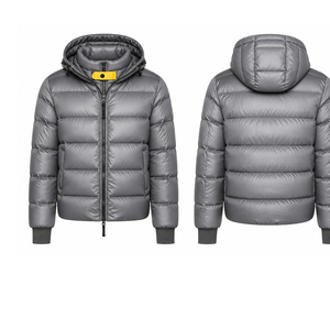 Veste d'hiver chaude pour homme, style streetwear, doudoune matelassée personnalisée en polyester pour homme, vente en gros - Product Image 2