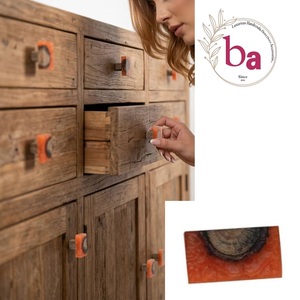 Ba Modern Resin Wood Brass Rectangle Cabinet Knob Home Office Furniture Handle Durable Material Mall - Product Image 2