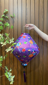 MEILLEUR PRIX Lanterne en soie bleue Lotus 2025 Lanterne décorative de luxe pour occasions spéciales - Product Image 4