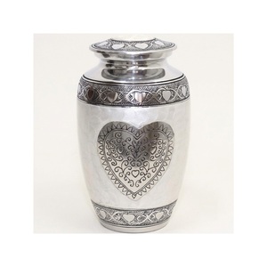 Urnas de Cremación con Alas de Ángel para Cenizas Humanas, Urna Funeraria de Aluminio con Esmalte Blanco Grabada a Mano para Adultos, Recuerdo Conmemorativo - Product Image 5