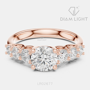 Bague de fiançailles en or blanc 14 carats avec diamant de laboratoire de 1,159 carats, coupe ronde, bague de mariée, certifiée IGI, bijoux fins, cadeau - Product Image 3