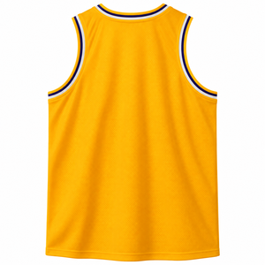 Camiseta de Baloncesto Amarilla Personalizada, Sin Mangas, de Malla Transpirable, de Secado Rápido, Uniforme Deportivo para Equipo - Product Image 2