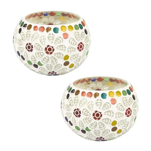 Colorful Modern Handmade Eco-Friendly Glass <b>Mosaic</b> Tealight Holder Multiple Sizes Multi-Candle Holder for Home Decoration for - Product Image 6