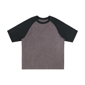T-shirts de luxe pour hommes, vêtements de créateurs, qualité 100% coton, tissu tissé, coupe ample et manches raglan à blocs de couleurs uniques - Product Image 1