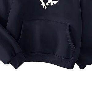 Sweat-shirt à capuche oversize pour homme, été, 340 g/m², polaire polyester rayonne, séchage rapide, couleur unie, personnalisable, grandes tailles, streetwear en gros - Product Image 2
