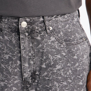 Shorts de mezclilla casuales de corte regular personalizados al por mayor para hombre, nuevo estilo, shorts de mezclilla de color sólido hechos a medida con pedrería para hombre en venta - Product Image 4