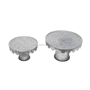 Soporte para cupcakes de un solo nivel de diseño antiguo, soporte para servir pasteles de Metal galvanizado de calidad creativa para accesorios de cocina para el hogar - Product Image 2