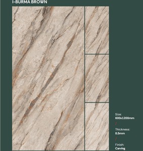 Nouvelles dalles en porcelaine polie effet marbre brillant 600x1200mm pour revêtements de sol et murs intérieurs, idéales pour les halls de maison - Product Image 3