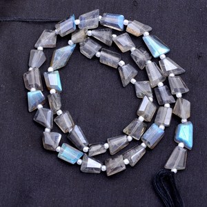 Cuentas facetadas de labradorita AAA+ de 9mm-11mm, pepitas de labradorita de fuego natural, piedras semipreciosas pulidas, cuentas elegantes para joyería - Product Image 4