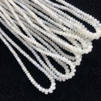 Perles de pierre de saphir blanc naturel facettées rondes de 3 mm et 5 mm, fils de pierres précieuses pour la fabrication de bijoux, colliers, bracelets, bricolage