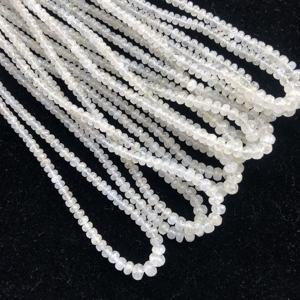 3mm 5mm Natural White Sapphire Stone Faceted Rondelle Gemstone Beads Strands <b>Strings</b> for Jewelry Making Necklaces <b>Bracelets</b> DIY - Product Image 3