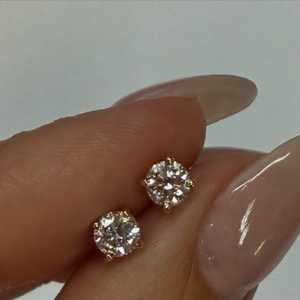 Diamond <b>Stud</b> <b>Earrings</b> 14K 18K Solid Gold Brilliant Cut Lab Grown 0.53ct IGI Certified Prong <b>Set</b> Small Classic Everyday Wear - Product Image 1