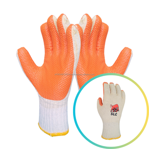 Guantes de seguridad de hilo de algodón polivinílico de origen indonesio Logotipo personalizable de Palma de goma para protección industrial - Product Image 5