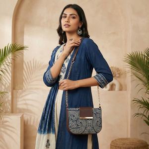 Trendy Blue Paisley Print Modern Soft Polyester Cotton Shoulder Bag Flap Ladies Crossbody Purse Fashion Handbag Women 2026 - Product Image 2