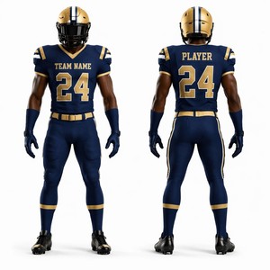 Nuevo Conjunto de Uniforme de Fútbol Americano, Jersey y Pantalones Sublimados Personalizados, Transpirables, de Secado Rápido, para Entrenamiento y Competencia, Proveedor de Ropa Deportiva - Product Image 1