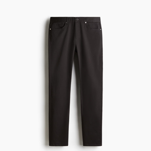 Pantalon athlétique slim pour homme à cinq poches, extensible, en mélange de coton, coupe contemporaine, décontracté et ajusté pour le quotidien - Product Image 4