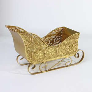 Traîneau en métal de Noël, décoration hivernale festive personnalisée pour la maison, le jardin, l'affichage du Père Noël, intérieur, extérieur, ornement de vacances saisonnier - Product Image 5