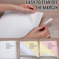 Papier autocopiant multicolore CF CFB CB en feuilles pour factures, pour impression continue sur ordinateur, fabriqué sur mesure en Chine