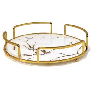 Galaxy Design Decorative Serving Tray with Handles Wooden <b>Coffee</b> <b>Table</b> Tray Modern Serving Platter Home Decor Gift Tray - Product Image 5