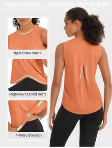 Débardeur sportif plissé croisé pour femme, séchage rapide, col ras du cou, ourlet incurvé asymétrique, respirant, tendance, idéal pour l'été - Product Image 5