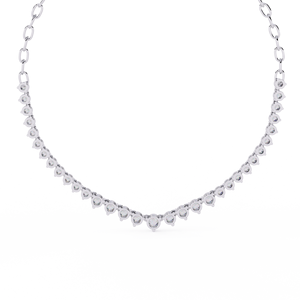 Collar de tenis en forma de U de platino PT950 para mujer, joyería de diamantes, regalo de aniversario, joyería de tenis de moda con diamantes - Product Image 3