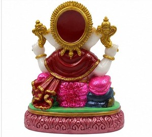 Sculpture de Ganesha en résine blanche polie Sulfax Trading, artisanat traditionnel, décoration religieuse pour la maison, le bureau, le temple, la table, Diwali - Product Image 5