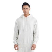 Sweat à capuche personnalisé en coton peigné 100% 500 g/m² pour homme, coupe oversize, poids lourd, coupe classique, avec poche, motif uni, respirant, idéal pour l'hiver