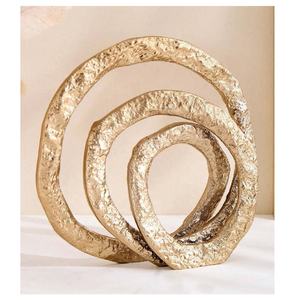 New Arrival Handmade <b>Gold</b> Aluminum Abstract Decorative Sculpture Modern Figurine India <b>Shelves</b> Table Bookshelf Decor - Product Image 1