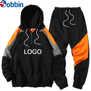 Ensemble de vêtements pour hommes tendance, tenue décontractée pour hommes, ensemble de sport à capuche pour hommes, printemps/automne, ensemble 2 pièces, respirant, imprimé, taille plus - Product Image 1