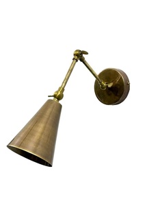 Customized Mid-Century Raw Brass Wall Sconce - Product Image 3
