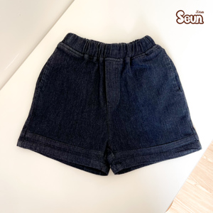 Shorts en jean unisexe pour enfants, style coréen, coupe ample, noir, pour l'été, haute qualité, prix d'usine Vietnam - Product Image 1