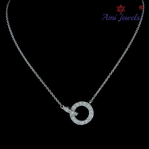 Collier avec pendentif diamant - Or blanc 18 carats - 0,93 ct - Certifié IGI - 5,88 g - Femme - Cadeau d'anniversaire de mariage - Coupe brillant ronde - Product Image 1