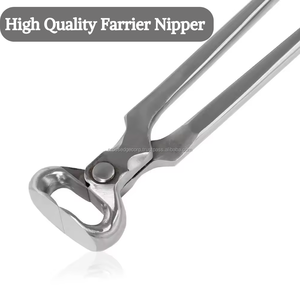 Pince-maréchal de 12 pouces à usage intensif avec logo personnalisé et lame lisse pour instrument vétérinaire à forte adhérence en acier inoxydable allemand - Product Image 2