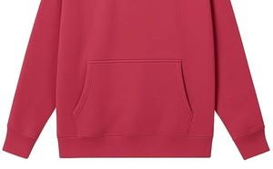 Unisex 100% Cotton Quarter Zip Embroidered Fleece Sweatshirt Solid Color Stand Collar Oversized Casual Pullover <b>Red</b> Winter Wear - Product Image 3