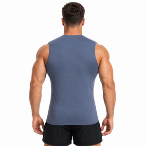 Camiseta Deportiva de Compresión sin Mangas para Hombre, Personalizada, para Gimnasio, Entrenamiento, Capa Base Deportiva, Marca Privada OEM - Product Image 5
