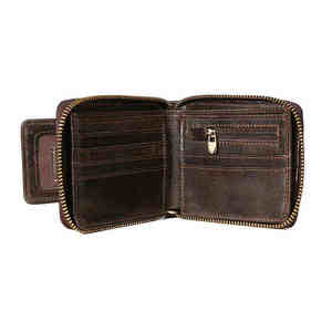 Cartera de Cuero para Hombre con Correa, Cierre de Cremallera, Monedero Largo, Tarjetero, Bolsillo para Celular, Elegante y Funcional - Product Image 3