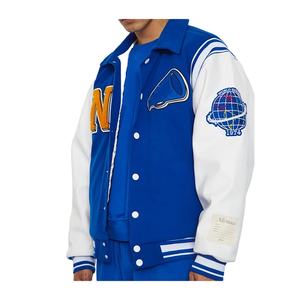 Service OEM Veste de baseball en laine de style urbain pour hommes Logo brodé en chenille personnalisé pour l'hiver - Product Image 1