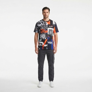 เสื้อยืดพิมพ์ลายทั้งตัวแบบซับลิเมชั่นสำหรับผู้ชาย เสื้อผ้าถักเนื้อผ้าคุณภาพสูง สไตล์สตรีทแวร์ กราฟิกที โออีเอ็ม เสื้อผ้าผู้ชาย - Product Image 1