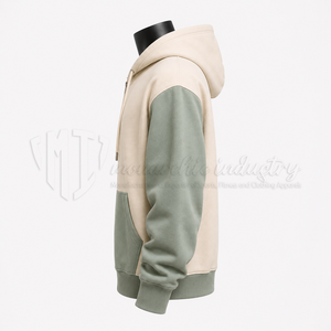 Custom Color Block Zip Up Hoodie <b>Men</b>’s Fleece Sweatshirt Hooded Jacket OEM ODM Wholesale Manufacturer Supplier - Product Image 5
