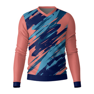 Chemise vintage Henry à manches longues, t-shirt uni, vêtement de sport, t-shirt de base pour homme, pur coton, élastique, fin, col en V, cardigan - Product Image 5