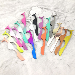 Zullo Industries Stainless Steel Eyelash Extension Tweezers Custom Logo Private <b>Label</b> Lash <b>Applicator</b> for Professional Use - Product Image 6