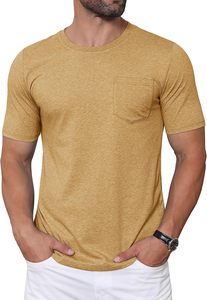 Camisetas de Hombre de Alta Calidad, Nuevo Estilo, 240g, Color Sólido, Jersey Rib, Impresión de Logotipo Personalizado en Camiseta Extra Grande - Product Image 4